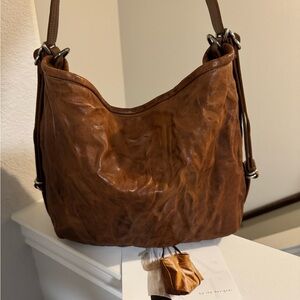Rough & Tumble Brown Leather Hobo Shoulder Bag